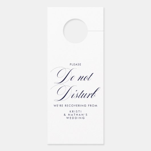 Elegant marinier en witbruiloft storen niet deurhanger (Achterkant)