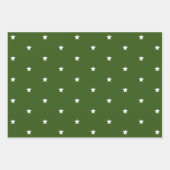 Elegant marinier groene sterren inpakpapier vel (Voorkant 3)