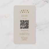 Elegant Marketing Monogram Naam Script Sand Gold Visitekaartje (Achterkant)