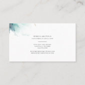 Elegant marmer Agate Pattern Modern Script Visitekaartje (Achterkant)