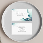 Elegant marmer Agate Pattern Modern Script Visitekaartje