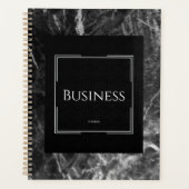 Elegant marmer black white business planner (Voorkant)