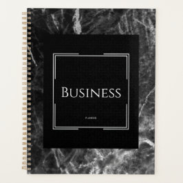 Elegant marmer black white business planner