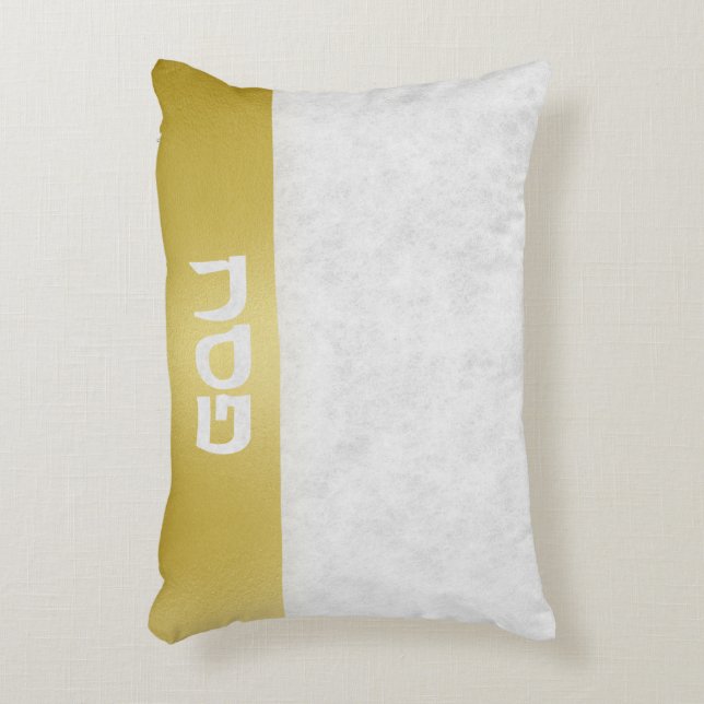 Elegant Marmer en Goud Hebreeuws Pascha Accent Kussen (Voorkant(Verticaal))
