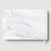 Elegant Marmer en Gouden Textuur Bruiloft Gastenboek (Achterkant)