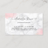 Elegant marmer- en goudschaar visitekaartje (Achterkant)