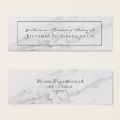 Elegant marmer en krans bruiloft details Kaart (Voorkant /achterkant)