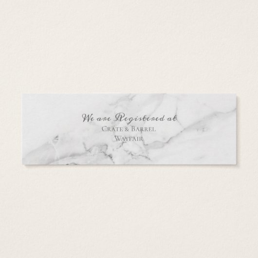 Elegant marmer en krans bruiloft details Kaart (Achterkant)