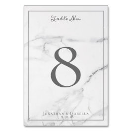 Elegant Marmer en Krans Trouwtafel Nummers Kaart