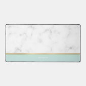 Elegant Marmer en Mint Patroon Gepersonaliseerd Bureaumat (Voorkant)