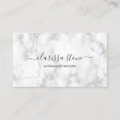 Elegant marmer- en roos goudschaar visitekaartje (Achterkant)