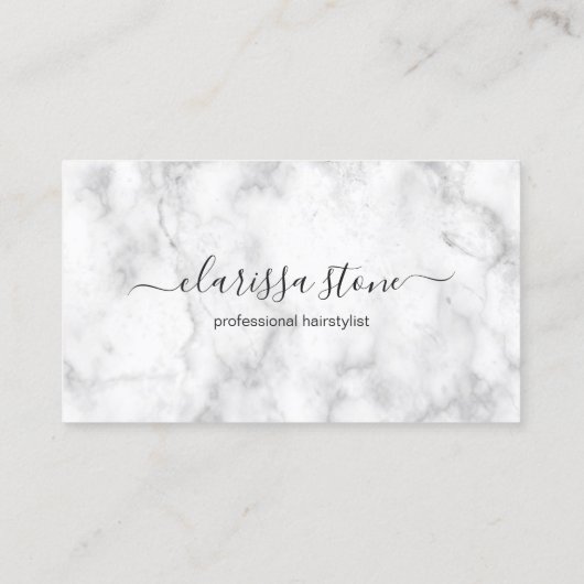 Elegant marmer- en roos goudschaar visitekaartje (Achterkant)