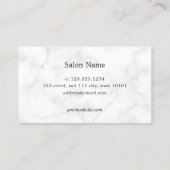 Elegant marmer- en roos goudschaar visitekaartje (Achterkant)