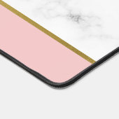 Elegant Marmer en Roze Patroon Gepersonaliseerd Bureaumat (Hoek)