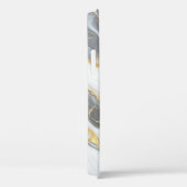 Elegant Marmer Gepersonaliseerd Goud Grijs & Wit Case-Mate iPhone Case (Achterkant / Rechts)