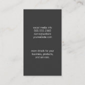 Elegant marmer/Gold Metallic Visitekaartje (Achterkant)