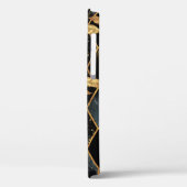 Elegant marmer & goud: Abstracte zeshoek textuur Case-Mate iPhone Case (Achterkant / Links)