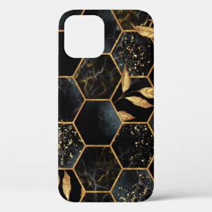 Elegant marmer & goud: Abstracte zeshoek textuur Case-Mate iPhone Case