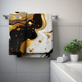 Elegant marmer goud luxe glam vrouwelijk bad handdoek