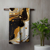 Elegant marmer goud luxe glam vrouwelijk bad handdoek