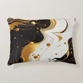Elegant marmer goud luxe glamour vrouwelijk accent kussen
