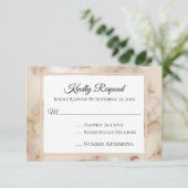 ~* Elegant Marmer Gouden Aderen AR2 Trouw RSVP (Staand voorkant)