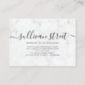 Elegant marmer Hand Lettering Circles Klantenkaartje (Achterkant)