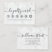 Elegant marmer Hand Lettering Circles Klantenkaartje (Voorkant / Achterkant)