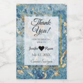 Elegant marmer Hartelijk dank voor het etiket van (Enkel label)