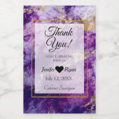 Elegant marmer Hartelijk dank voor het etiket van  (Enkel label)