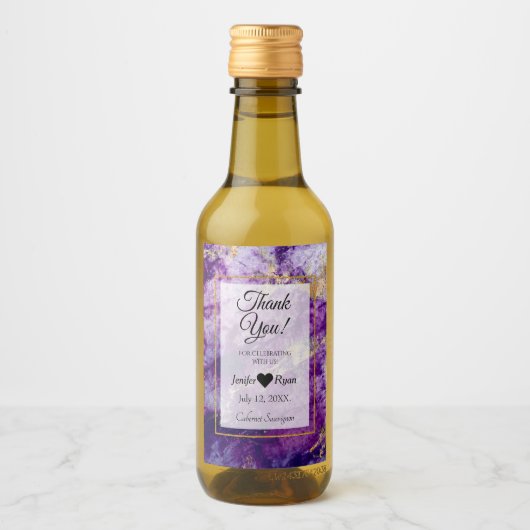 Elegant marmer Hartelijk dank voor het etiket van  (Voorkant)