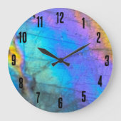 Elegant marmer kleurrijk grote klok (Voorkant)