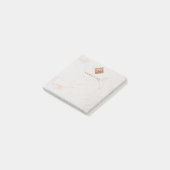 Elegant Marmer Koper Monogram Bruin Naam Wit Post-it® Notes (Schuin)