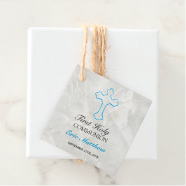 Elegant marmer met Blue Cross First Community Bedankjes Labels