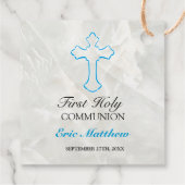 Elegant marmer met Blue Cross First Community Bedankjes Labels (Achterkant)