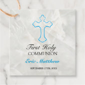 Elegant marmer met Blue Cross First Community Bedankjes Labels (Voorkant)