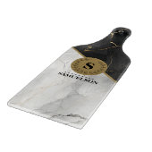 Elegant marmer monogram snijplank (Hoek)