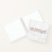 Elegant marmer Onze Bucket List Couple Keepslag Notitieboek (Binnen)