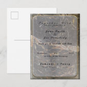 Elegant Marmer Persoonlijk Uitnodiging Briefkaart (Voorkant / Achterkant)