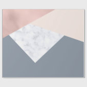 elegant marmer roos goud grijs beige geometrische cadeaupapier (Vlak)