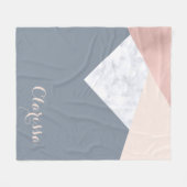 elegant marmer roos goud grijs beige geometrische fleece deken (Voorkant (Horizontaal))