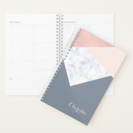 elegant marmer roos goud grijs beige geometrische planner