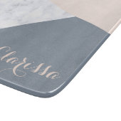 elegant marmer roos goud grijs beige geometrische snijplank (Hoek)