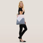 elegant marmer roos goud grijs beige geometrische tote bag (Op model)