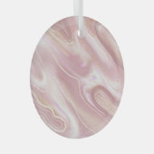 Elegant marmer: roos gouden textuur glas ornament (Voorkant Rechts)