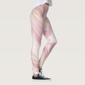 Elegant marmer: roos gouden textuur leggings (Rechts)
