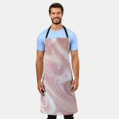 Elegant marmer: roos gouden textuur schort (Gedragen)