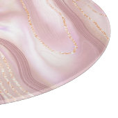 Elegant marmer: roos gouden textuur snijplank (Hoek)