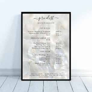 Elegant, Marmer, Salon, Prijslijst Poster