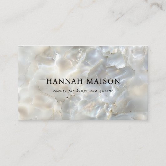 Elegant, Marmer, Salon Visitekaartje (Voorkant)